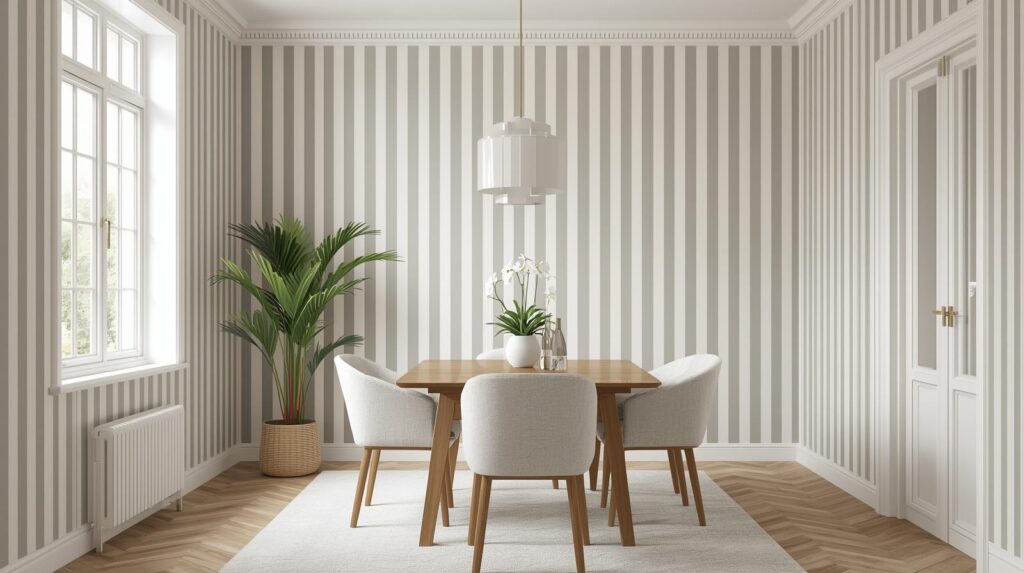 4. Vertical Stripe Wall Treatments