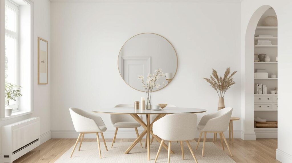 5. One Oversized Mirror on the Widest Wall