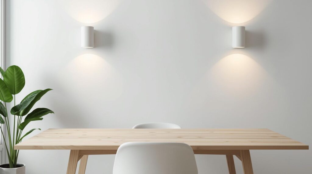 6. Wall-Mounted Lighting That Frees the Table