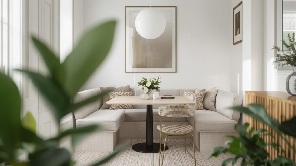 7. Built-In Banquette That Follows a Corner
