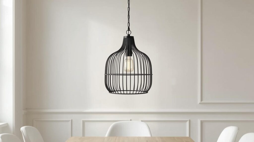  Black Iron Cage Pendant
