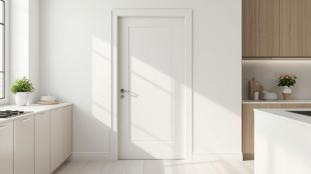 Flush In‑Wall Recess With a Cabinet‑Matched Sliding Door
