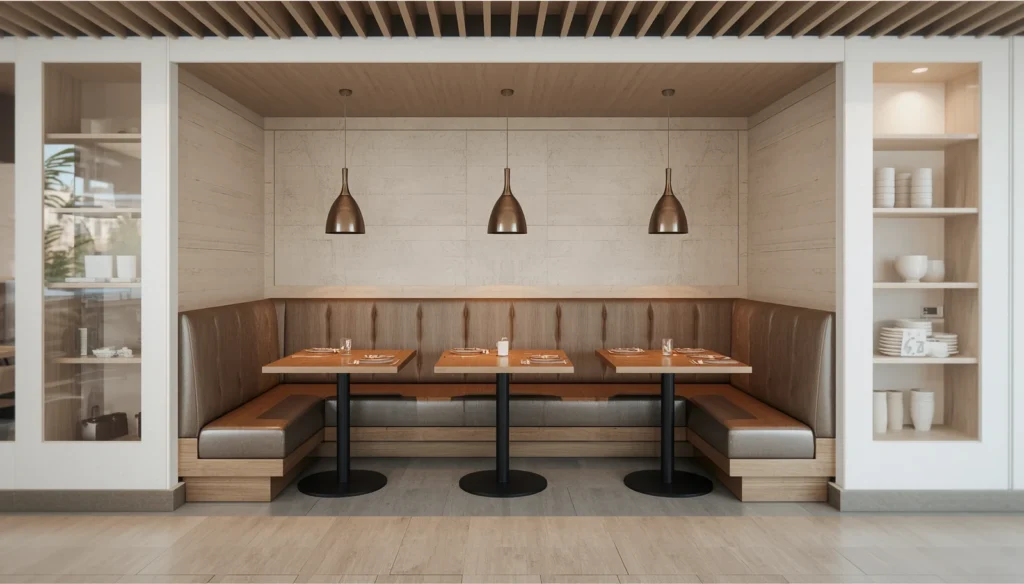 Incorporate Integrated Banquette Seating Against Walls