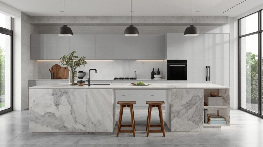 Incorporating Contrasting Natural Stone Islands