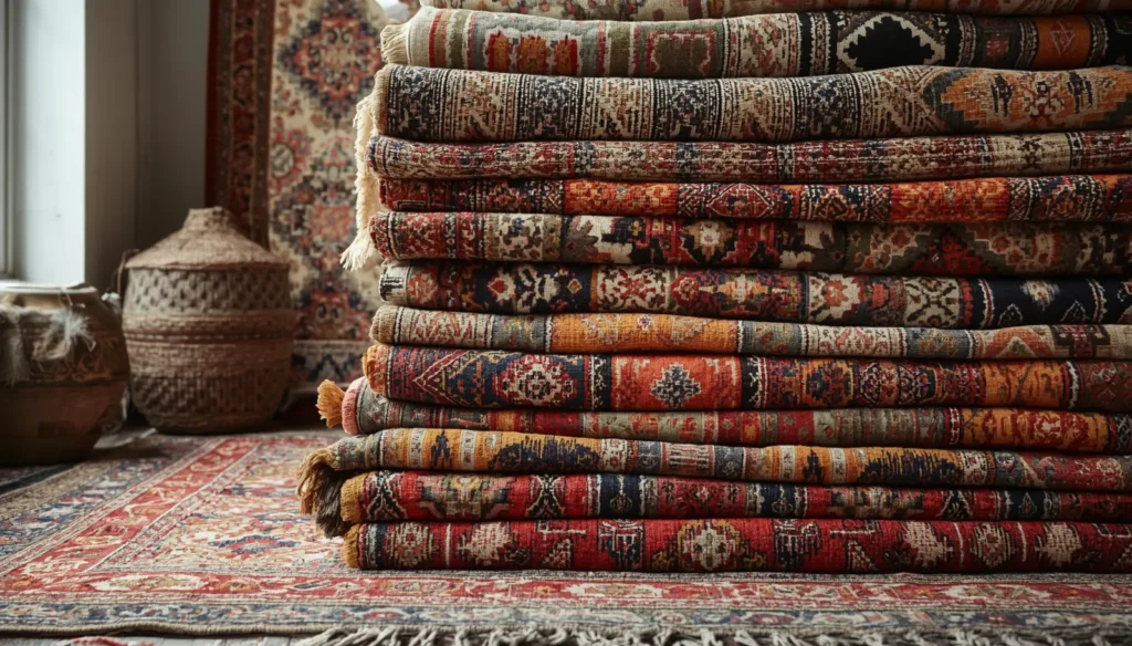 Layer Patterned Rugs for a Collected Hippie Foundation