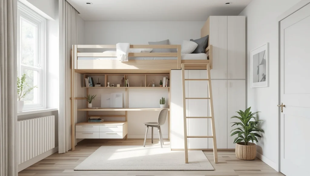 8 Loft Bed Bedroom Ideas to Make a Small Room Feel Bigger Than It Looks