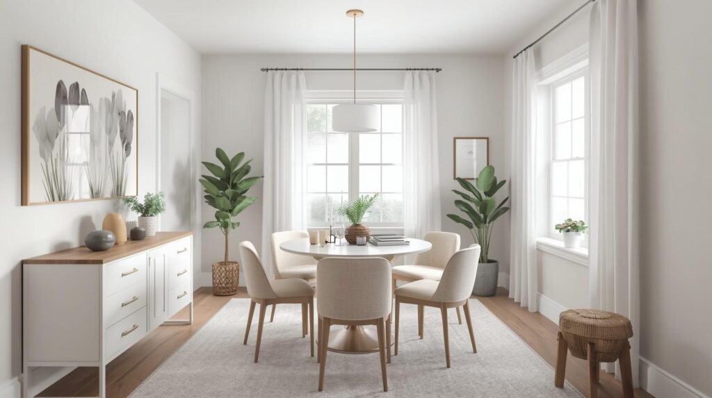 Round Tables in Square Rooms