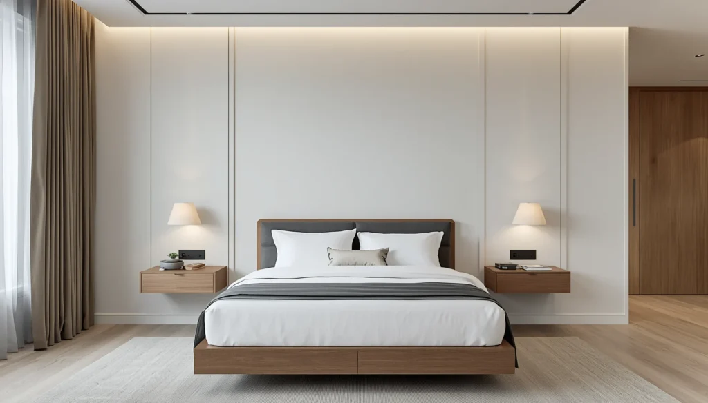 Swap Traditional Nightstands for Wall-Mounted Units