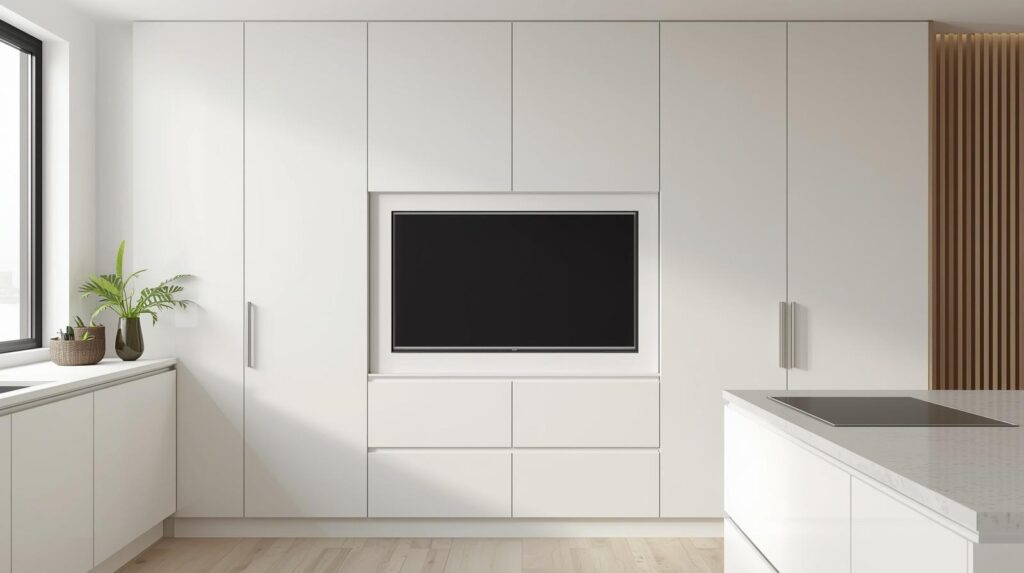 Television Disguised as a Cabinet Panel Insert