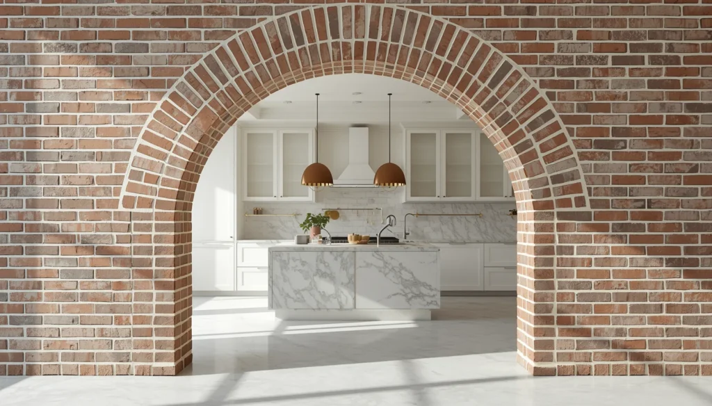 The Brick Arch Opening With a Soot Finish