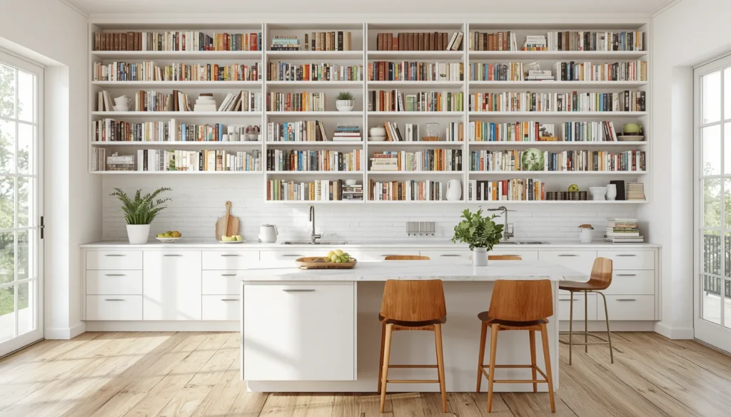 The Full Cookbook Wall as Kitchen Architecture