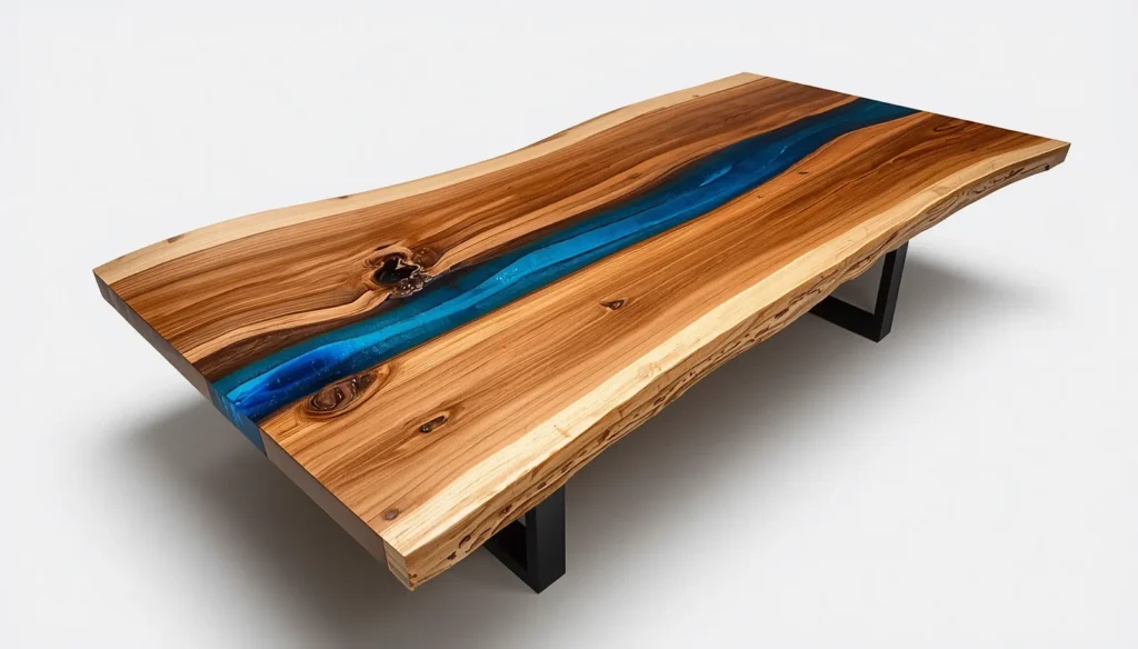 The Live-Edge Slab Table With Epoxy Resin Inlays