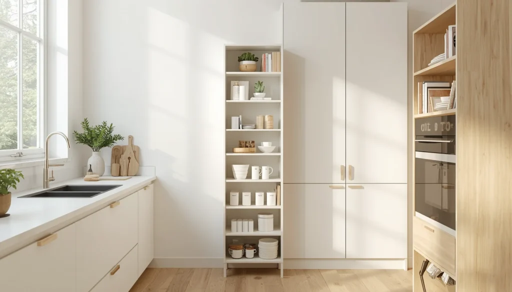 The Slim Vertical Tower Between Counter and Wall