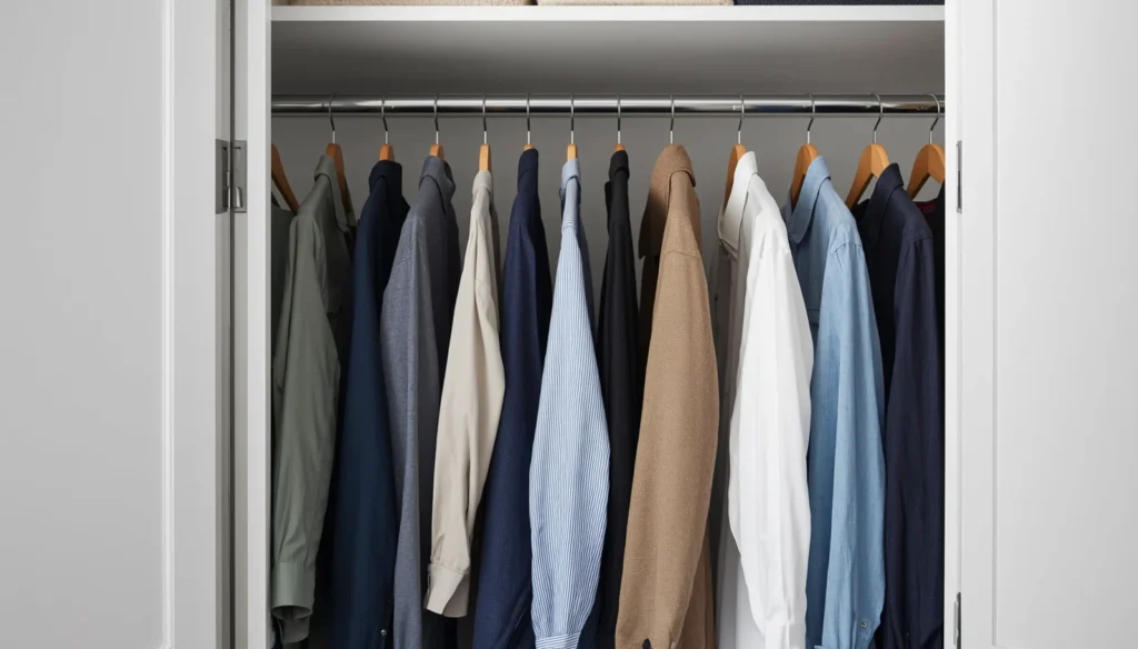 Use a Tension Rod for Secondary Hanging Space