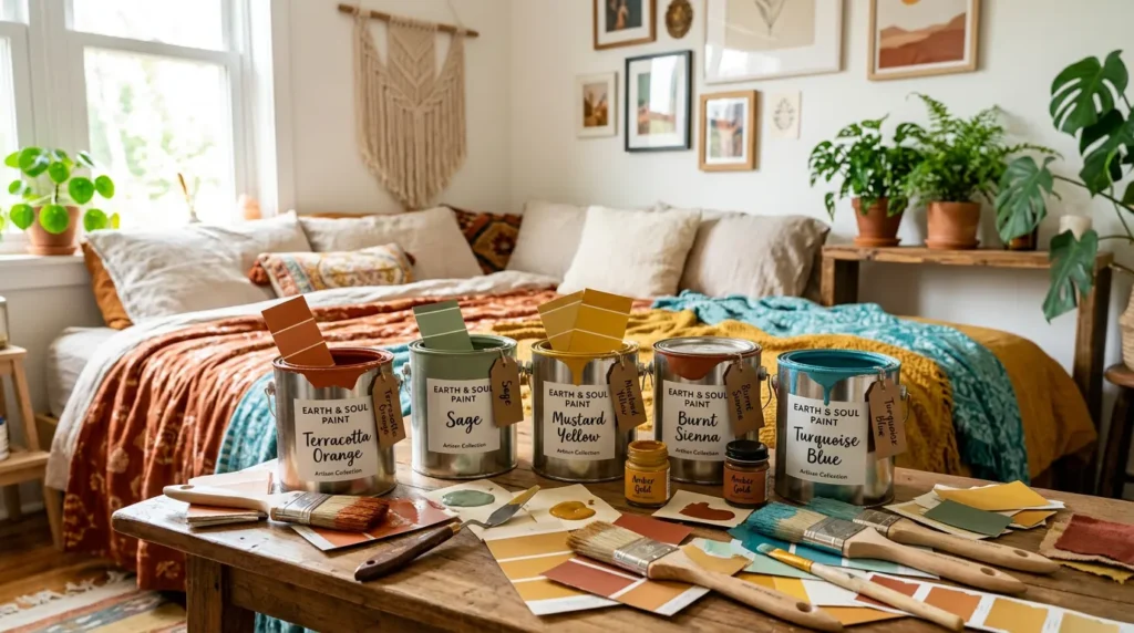 Paint with Earthy or Jewel-Toned Colors