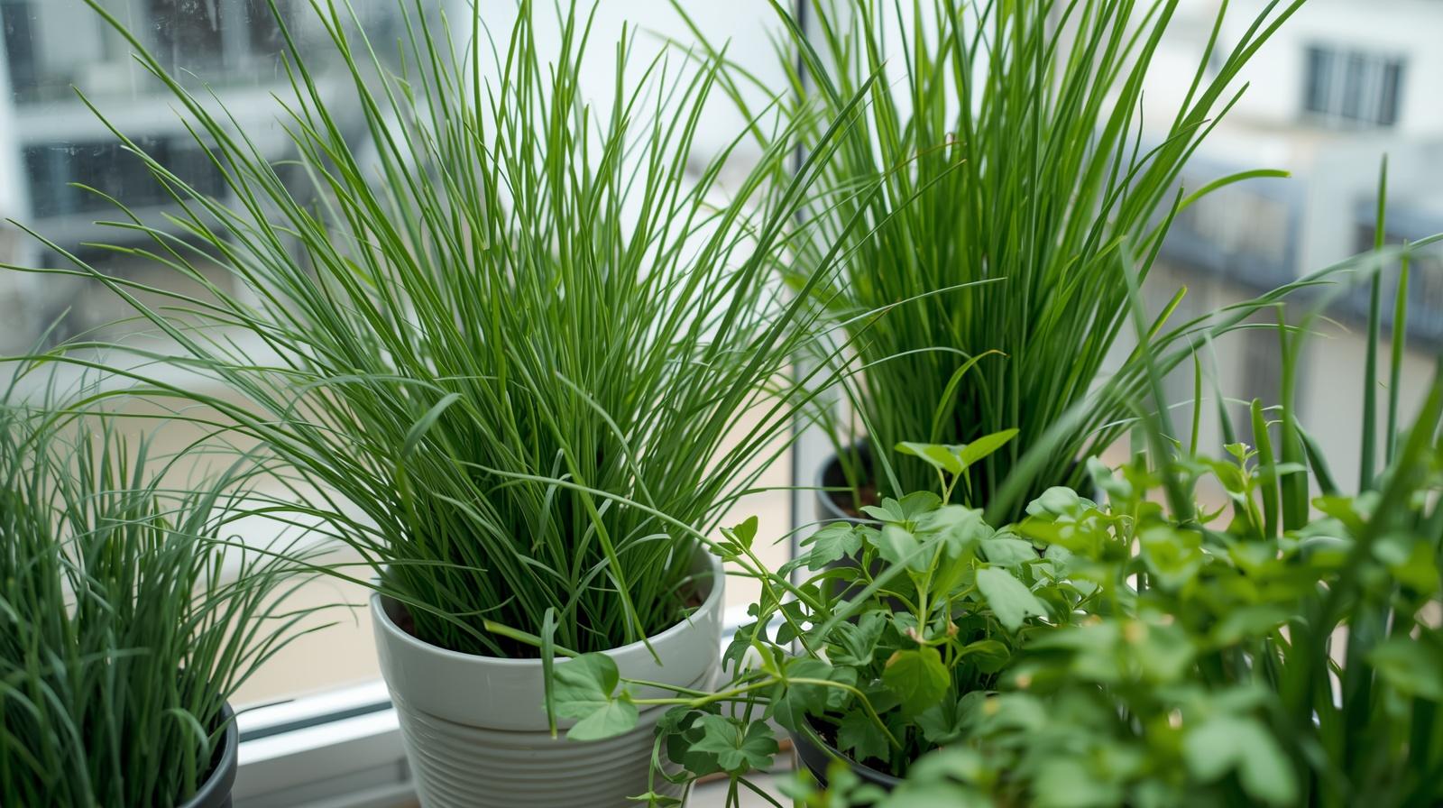 7. The Cool-Microclimate Balcony Corner for Perennial Chives and Sorrel