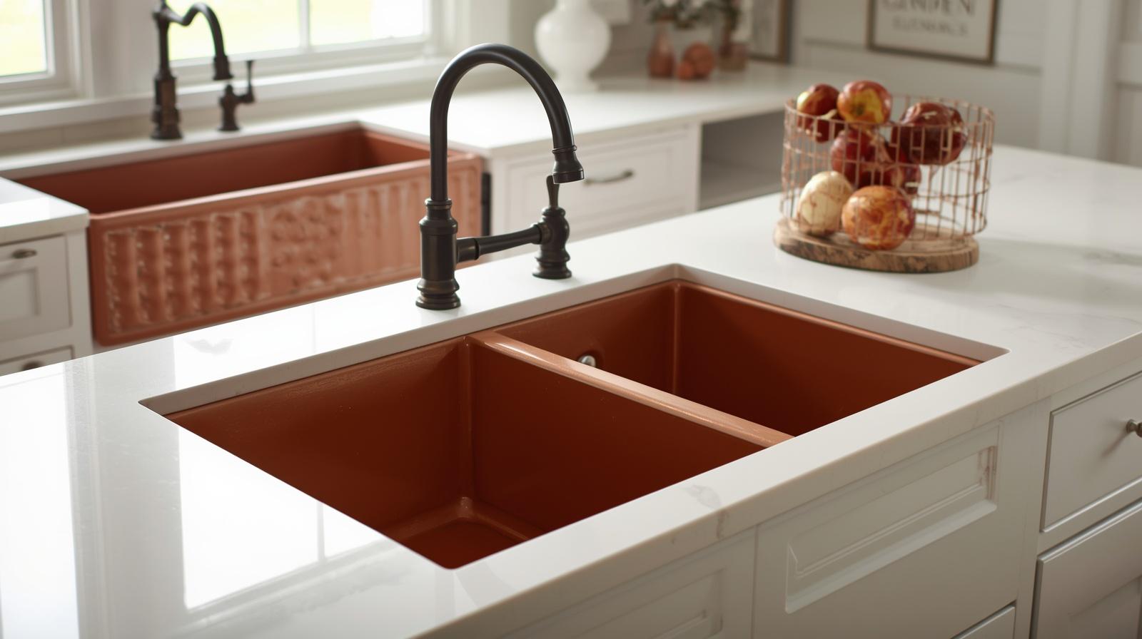 Deep Farmhouse Sinks in Fireclay or Copper