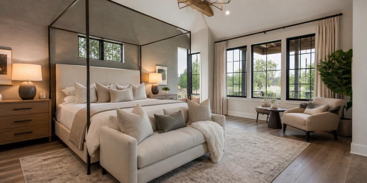 Space Planning Blueprint for Primary Bedroom Layouts and Furniture Clearance