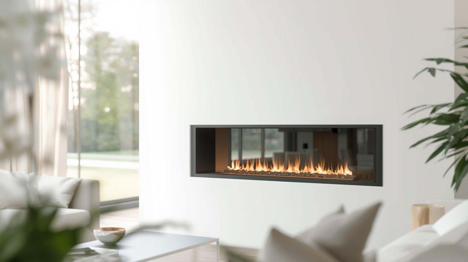 The Linear Ribbon Gas Fire Under a Window