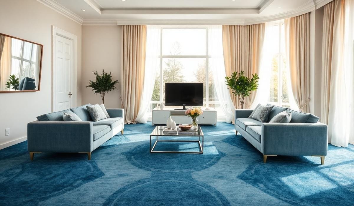 Curtain Colors That Make Blue Carpet Look Intentional